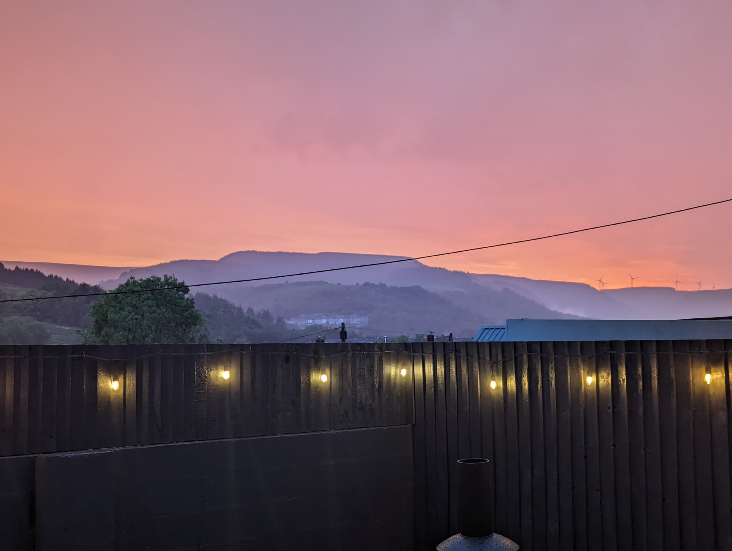 Sunset over the Rhondda Valley, South Wales